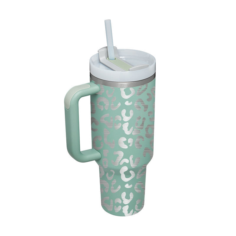 Thermal Mug 40oz Straw Coffee Insulation Cup With Handle