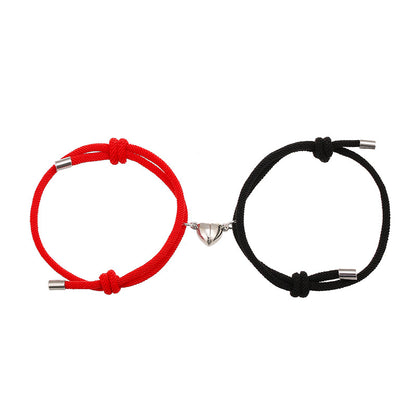 Adjustable Love Magnetic Bracelet in Vibrant Nylon Colors – Unisex, Durable & Stylish