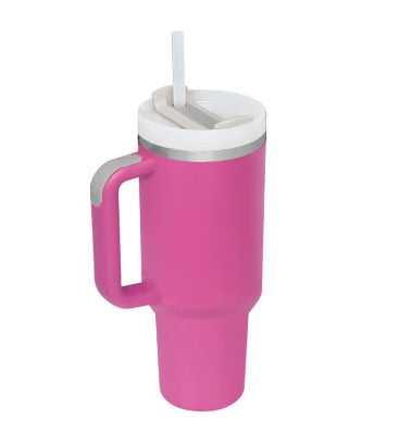 Thermal Mug 40oz Straw Coffee Insulation Cup With Handle