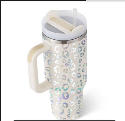 Thermal Mug 40oz Straw Coffee Insulation Cup With Handle