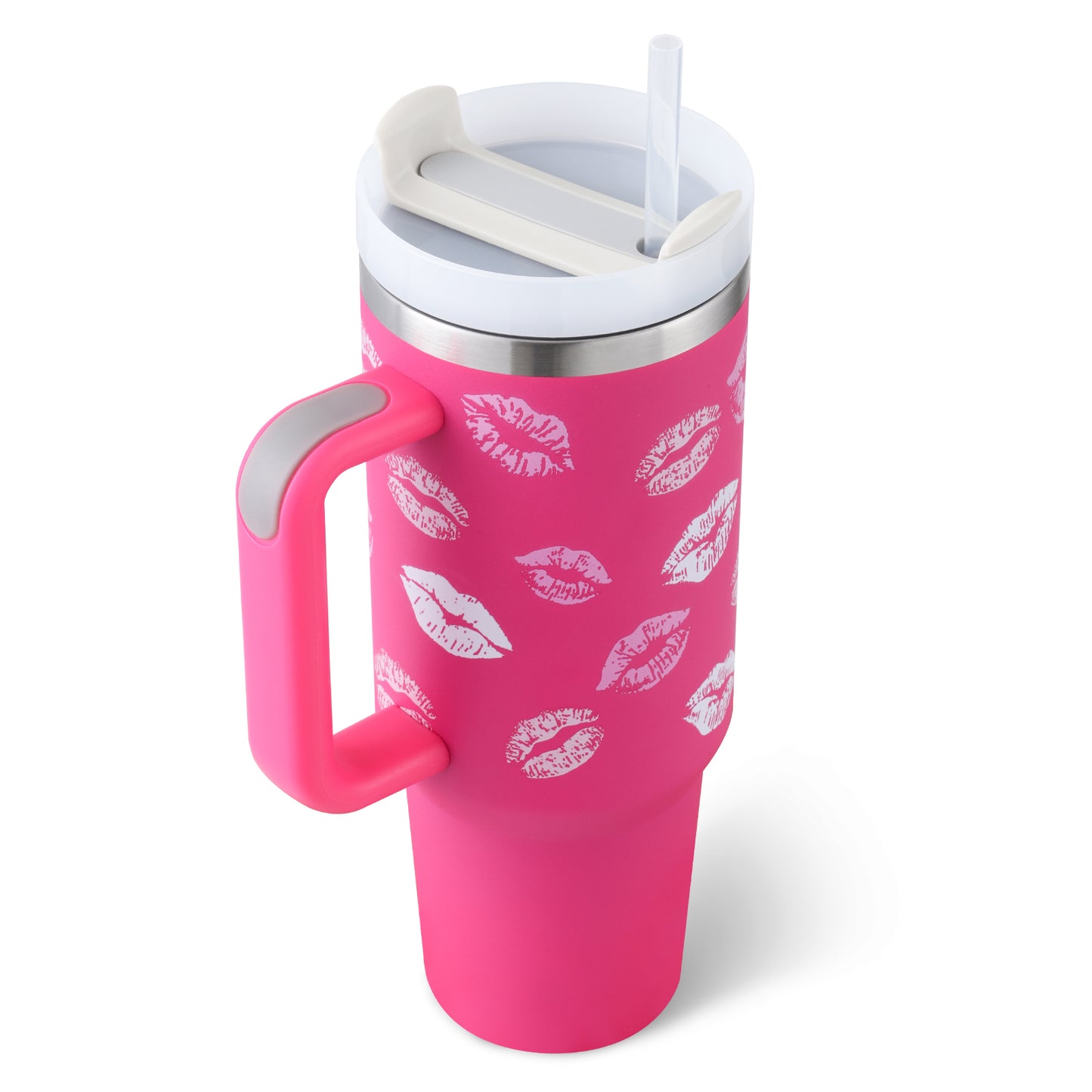 Thermal Mug 40oz Straw Coffee Insulation Cup With Handle