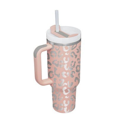 Thermal Mug 40oz Straw Coffee Insulation Cup With Handle