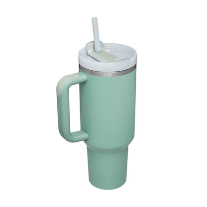 Thermal Mug 40oz Straw Coffee Insulation Cup With Handle