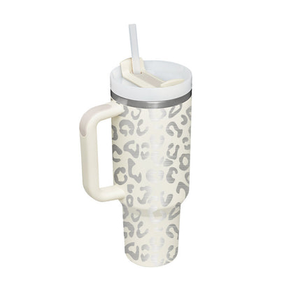 Thermal Mug 40oz Straw Coffee Insulation Cup With Handle