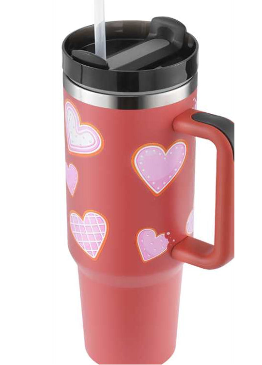 Thermal Mug 40oz Straw Coffee Insulation Cup With Handle