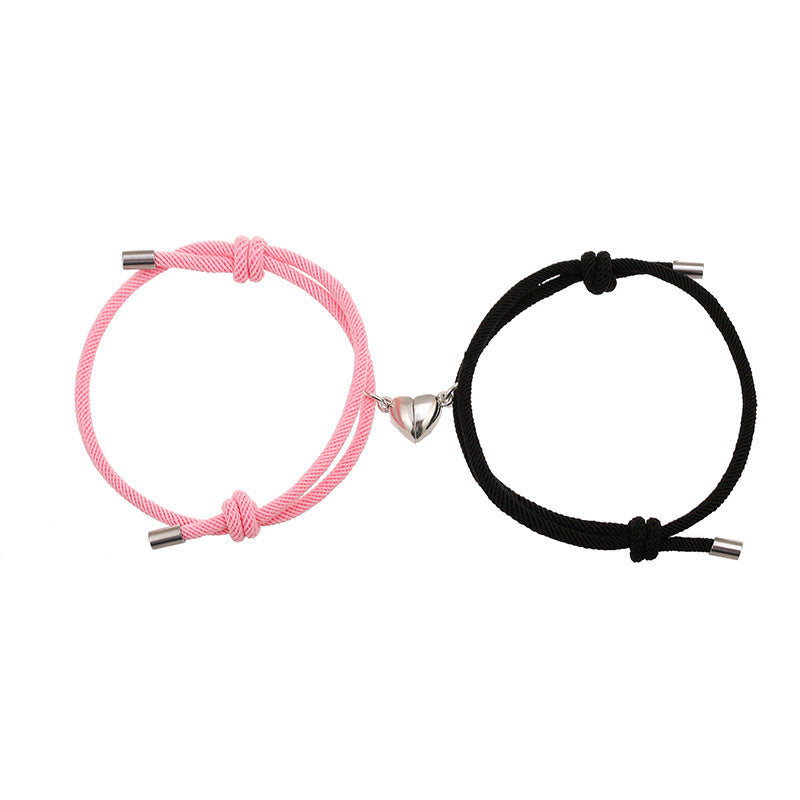 Adjustable Love Magnetic Bracelet in Vibrant Nylon Colors – Unisex, Durable & Stylish