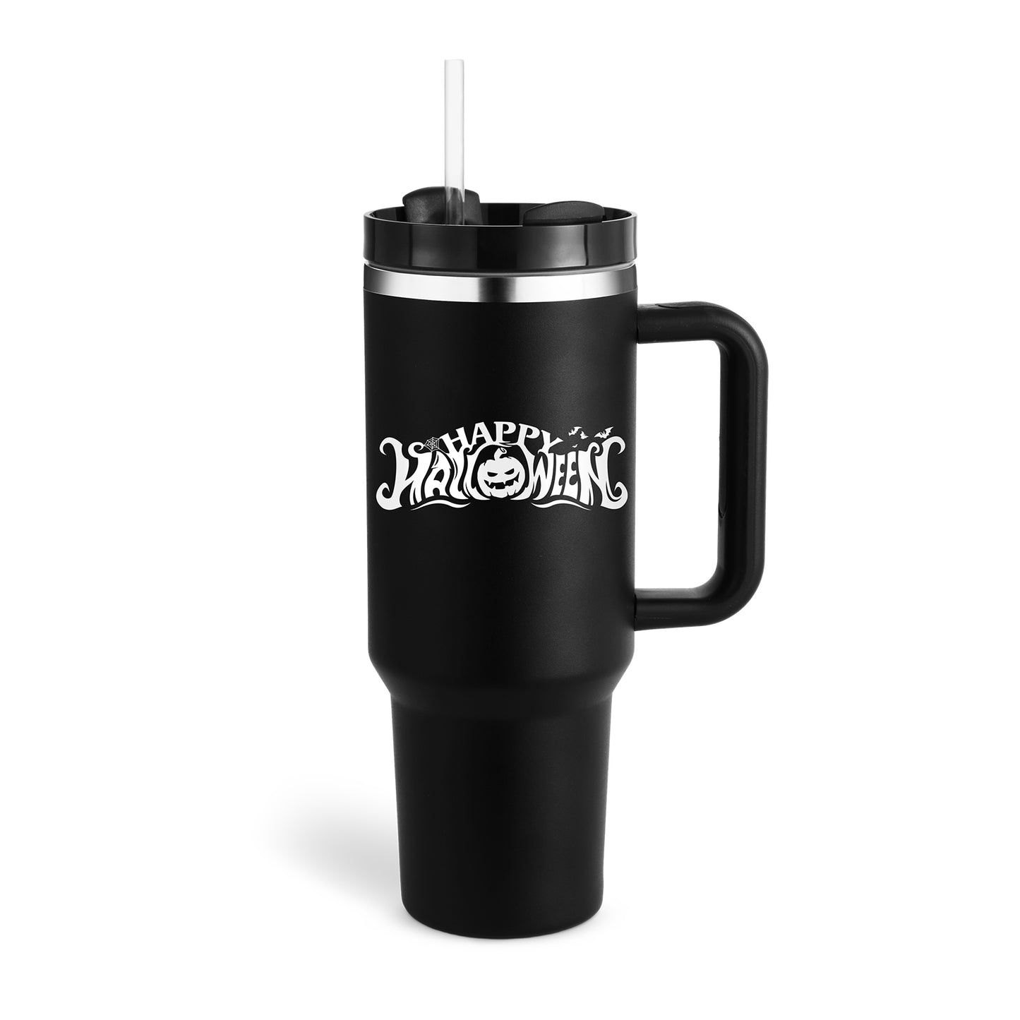 Thermal Mug 40oz Straw Coffee Insulation Cup With Handle