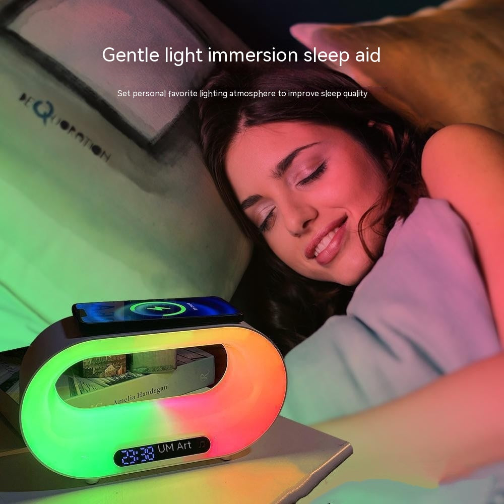 VerPetridure Wireless Charging Three-In-One Led Night Light Alarm Clock