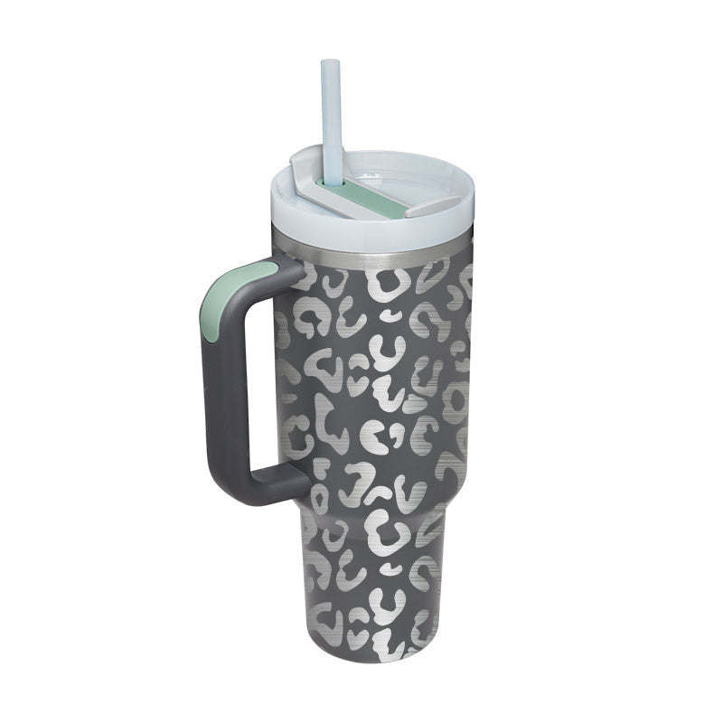 Thermal Mug 40oz Straw Coffee Insulation Cup With Handle