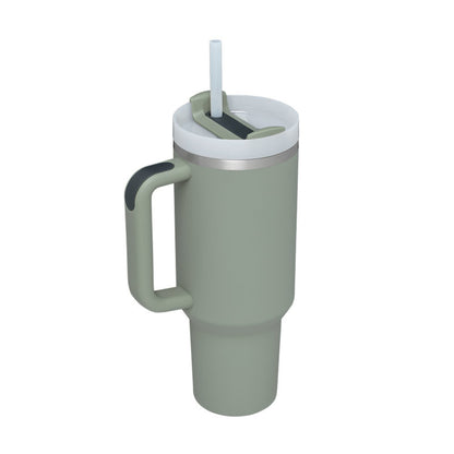 Thermal Mug 40oz Straw Coffee Insulation Cup With Handle